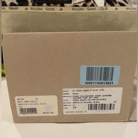 Women’s Golden Goose Hi Star leopard size 36 - Picture 4 of 7